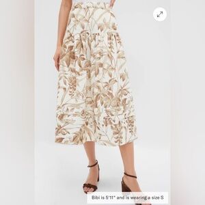 TUCKERNUCK X STUDIO MCGEE Dune Breeze Cotton Linen Eden Skirt XS NWT